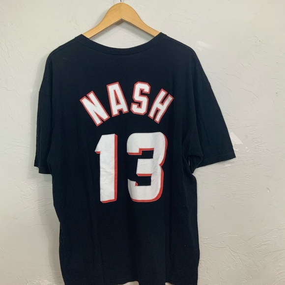 Mitchell & Ness Steve Nash #13 Phoenix Suns Hardwood Classics T-Shirt Black XXL - Picture 8 of 10